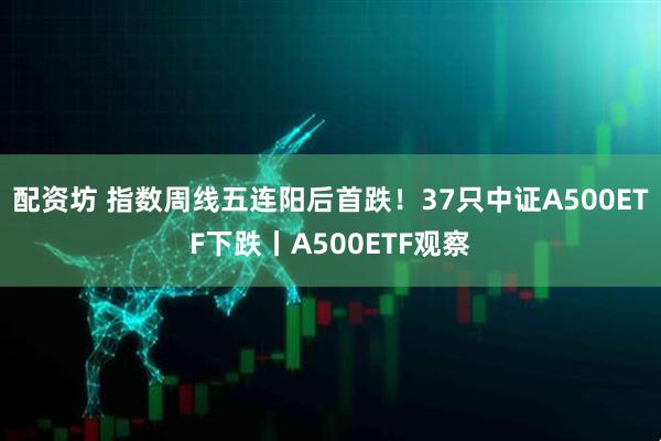 配资坊 指数周线五连阳后首跌！37只中证A500ETF下跌丨A500ETF观察