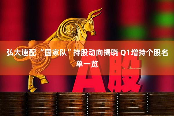 弘大速配 “国家队”持股动向揭晓 Q1增持个股名单一览