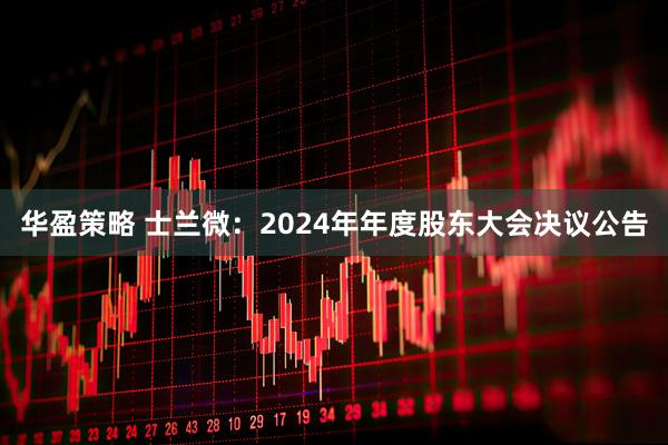 华盈策略 士兰微：2024年年度股东大会决议公告